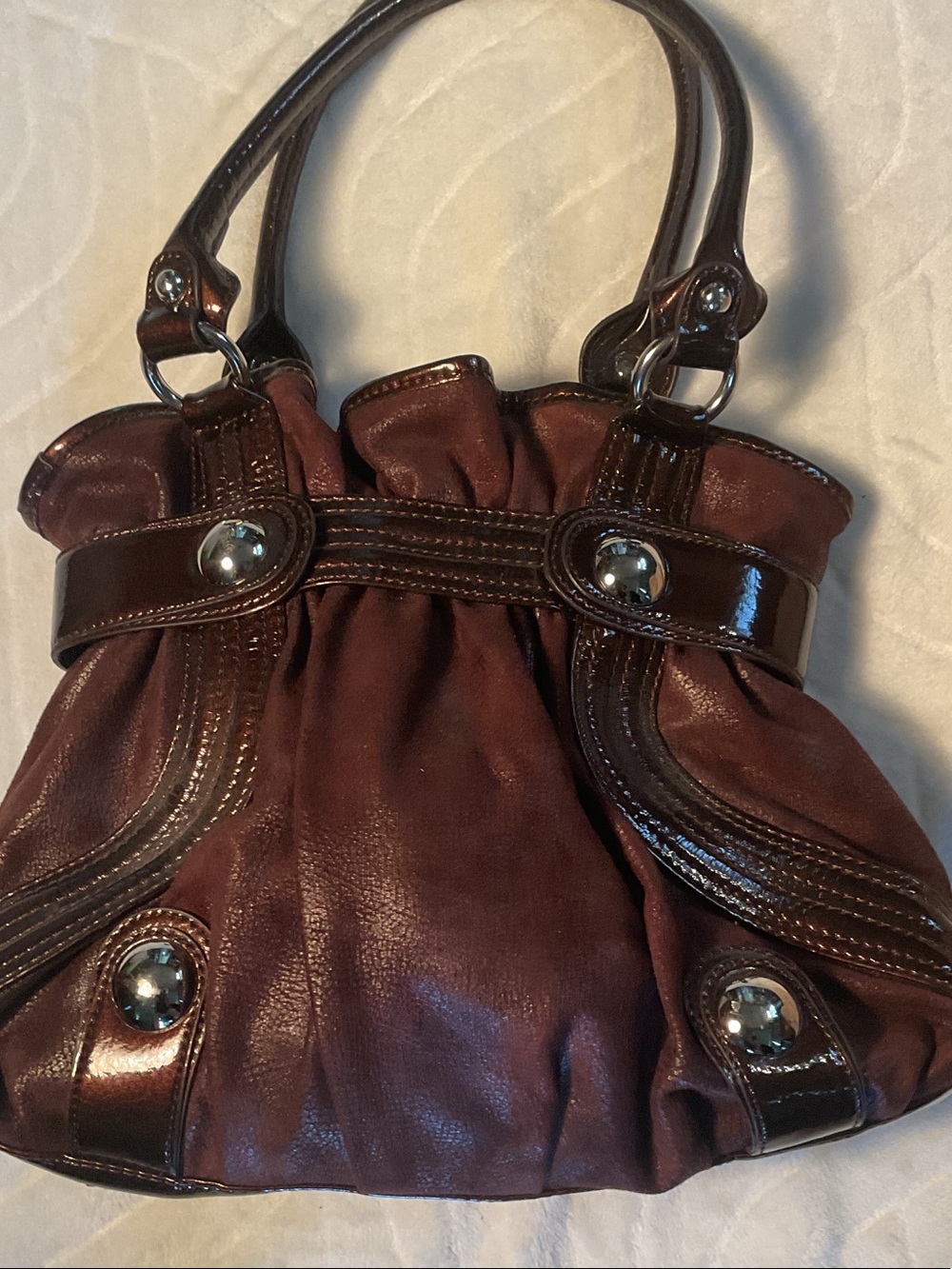 VINTAGE KATHY VAN ZEELAND purse/bag chocolate